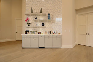 Custom kitchen cabinetry in white oak, Palm Beach County residence, Jupiter FL