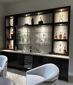 Custom bar cabinetry, Palm Beach County residence, Jupiter FL