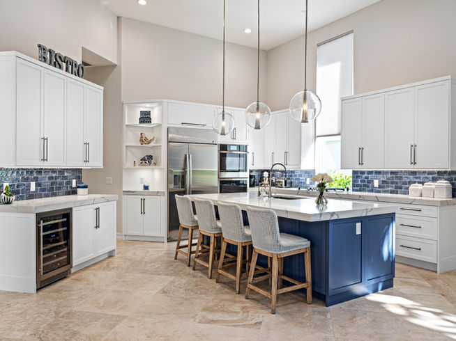 Custom kitchen with integrated appliances