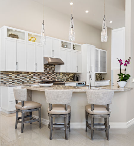 Custom kitchen island in white oak