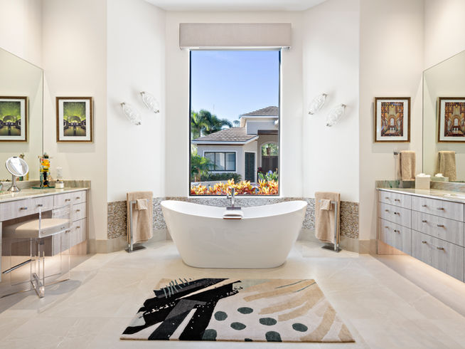 Custom bathroom cabinetry detail