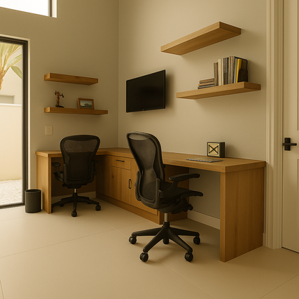 Custom office built-ins, Palm Beach County residence, Jupiter FL