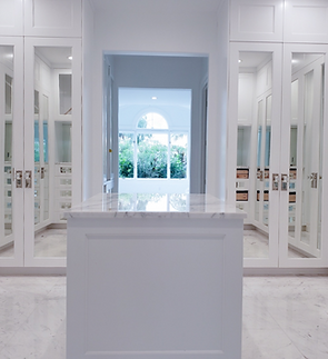 Custom dressing room cabinetry, Palm Beach County residence, Jupiter FL