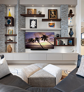 Custom built-in wall unit, Palm Beach County residence, Jupiter FL